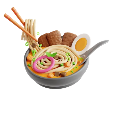 Fish Noodle Soup 3D Icon