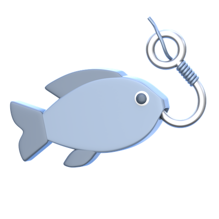 Fish On Hook  3D Icon