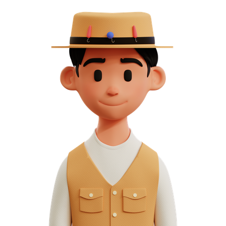 Fisherman  3D Icon