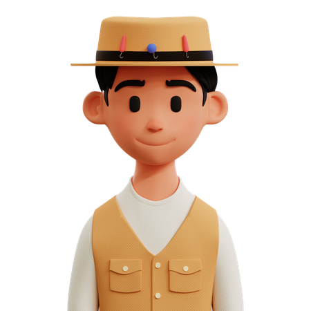 Fisherman  3D Icon