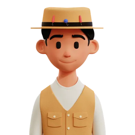 Fisherman  3D Icon