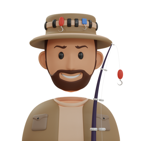 Fisherman  3D Icon