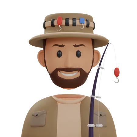 Fisherman  3D Icon