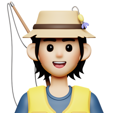 Fisherman  3D Icon