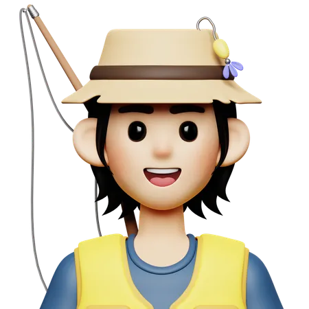 Fisherman  3D Icon