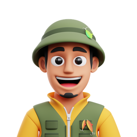 Fisherman  3D Icon