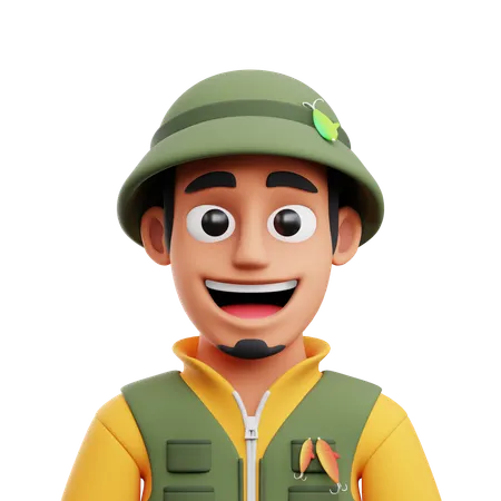 Fisherman  3D Icon