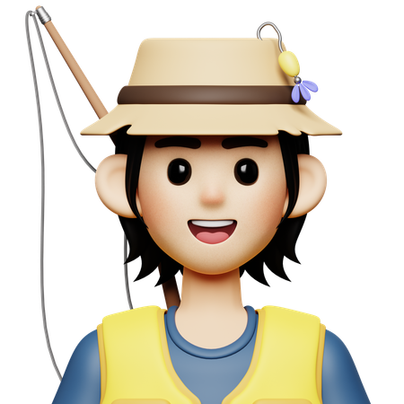Fisherman  3D Icon
