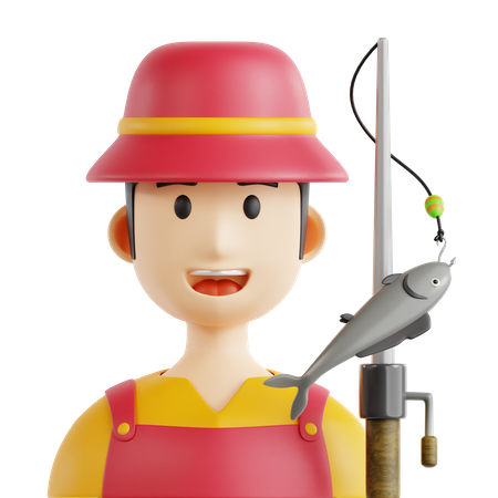 Fisherman  3D Icon