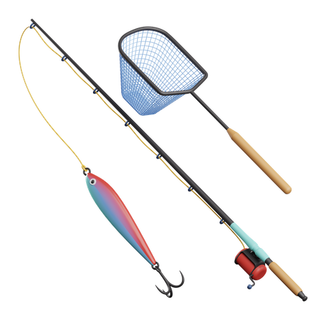 Fishing 3D Illustration