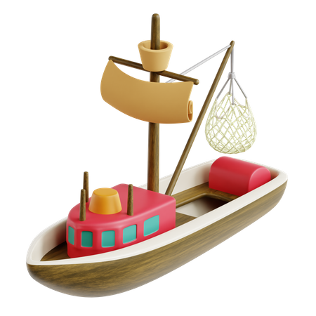 Fishing Boat  3D Icon