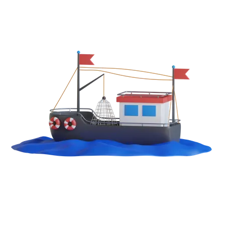 Fishing Boat  3D Icon