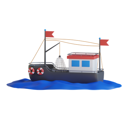 Fishing Boat  3D Icon