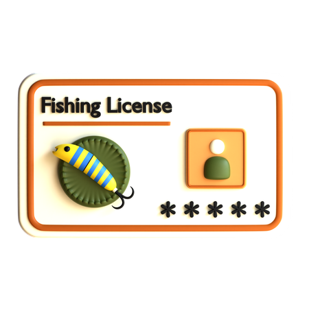 釣り免許  3D Icon