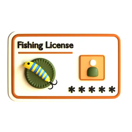 釣り免許  3D Icon