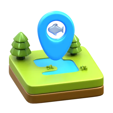 Fishing Location  3D Icon