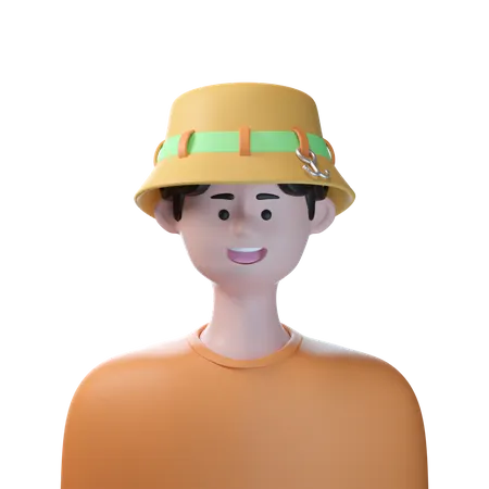 Fishing Man  3D Icon