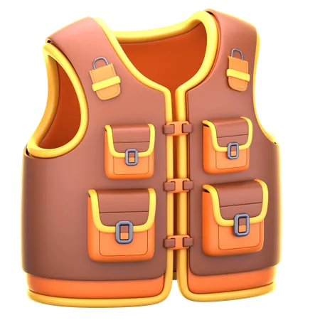 Fishing Vest 3 D Illustration 3D Icon