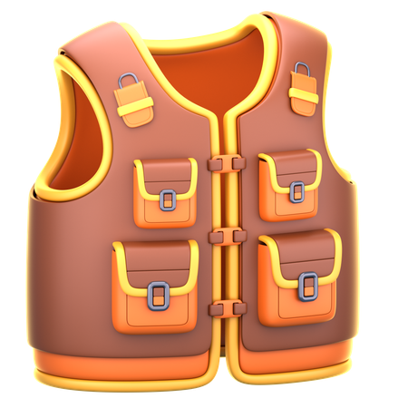 Fishing Vest 3D Icon