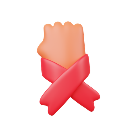 Fist Against Cancer  3D Illustration