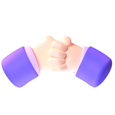 Fist Bump Gesture 3D Icon