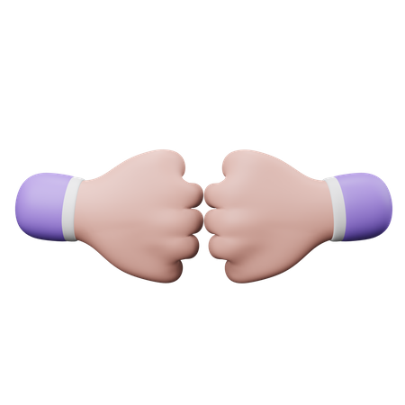 Fist Bump Hand Gesture  3D Icon