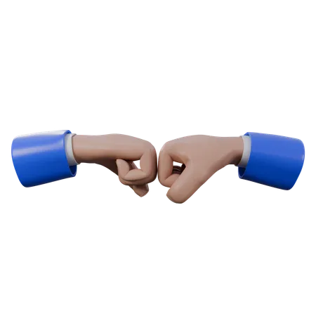 Fist Bump Hand Gestures  3D Icon