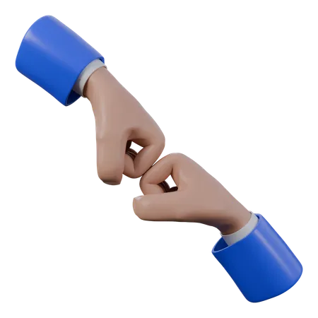 Fist Bump Hand Gestures  3D Icon