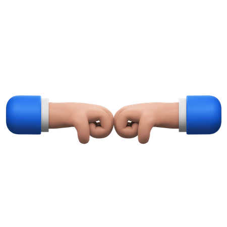 Fist Bump Hands Gesture  3D Icon