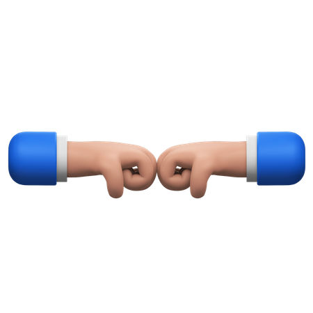 Fist Bump Hands Gesture  3D Icon