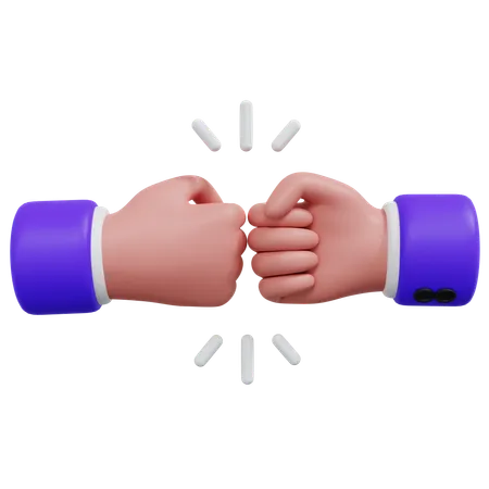 Fist Bumps Hand  3D Icon