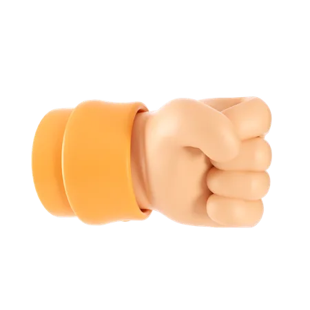 Fist Hand Gesture Illustration In 3 D Design 3D Icon