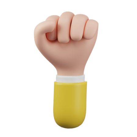 Fist hand gesture  3D Icon