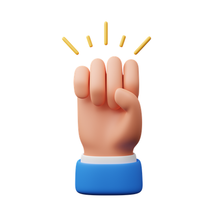 Fist hand gesture  3D Icon