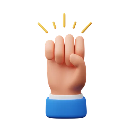 Fist hand gesture  3D Icon