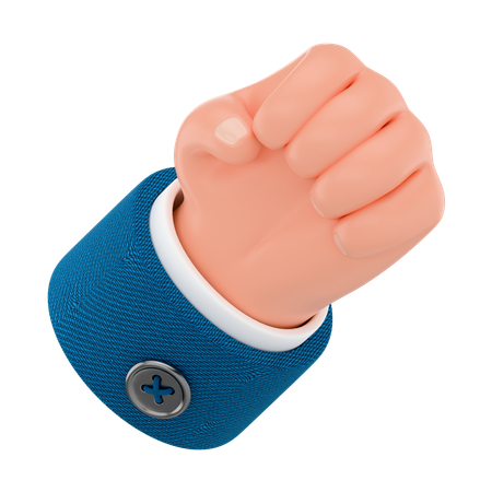 拳のジェスチャー  3D Icon