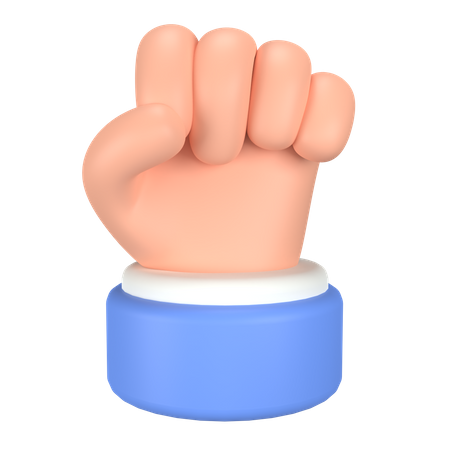 Fist Hand Gesture  3D Icon