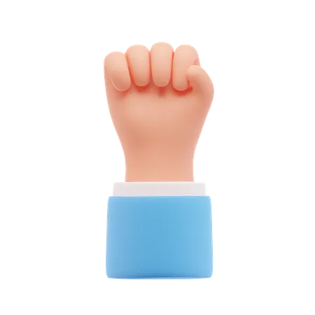 Fist hand gesture  3D Icon