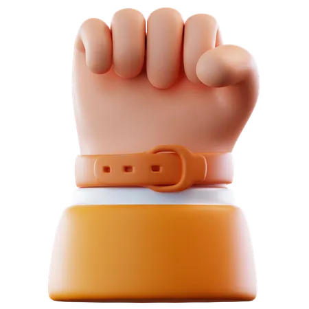 Fist Hand Gesture  3D Icon