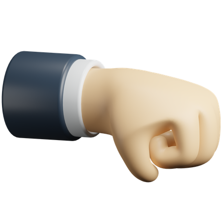 Fist hand gesture  3D Icon