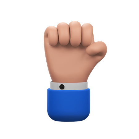 Fist Hand Gesture  3D Icon