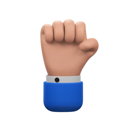 Fist Hand Gesture  3D Icon