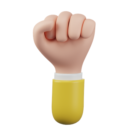 Fist hand gesture  3D Icon