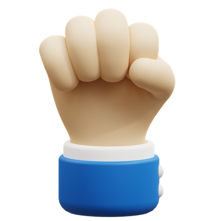 Fist hand gesture  3D Icon