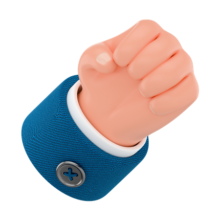 Fist Hand Gesture  3D Icon
