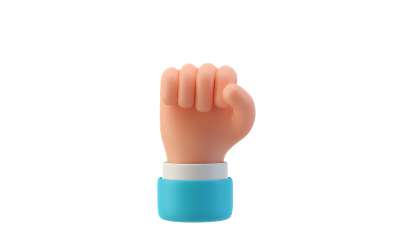 Fist hand gesture  3D Icon