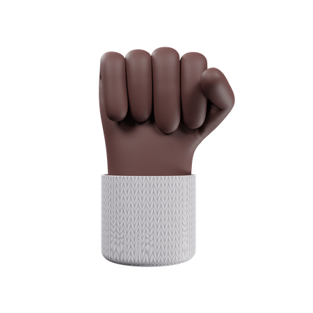 Fist hand gesture  3D Icon