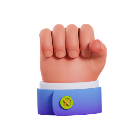 Fist hand gesture  3D Icon