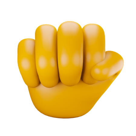 Fist hand gesture  3D Icon
