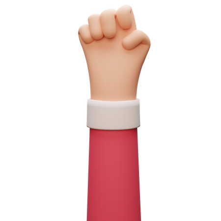 Fist Hand Gesture 3D Icon